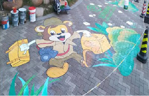  新安夏季画地面彩绘会遇到的问题