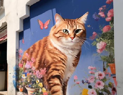  新安自己绘制有个性的手绘墙